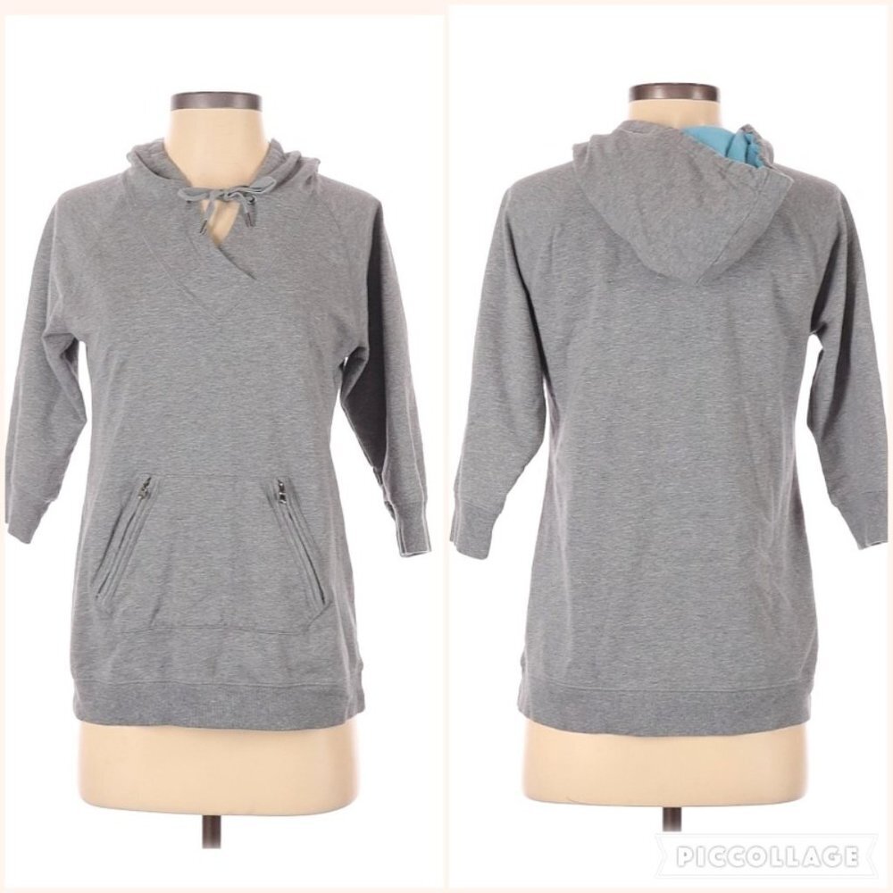 Style & Co Gray Pullover Hoodie Sweatshirt P/S